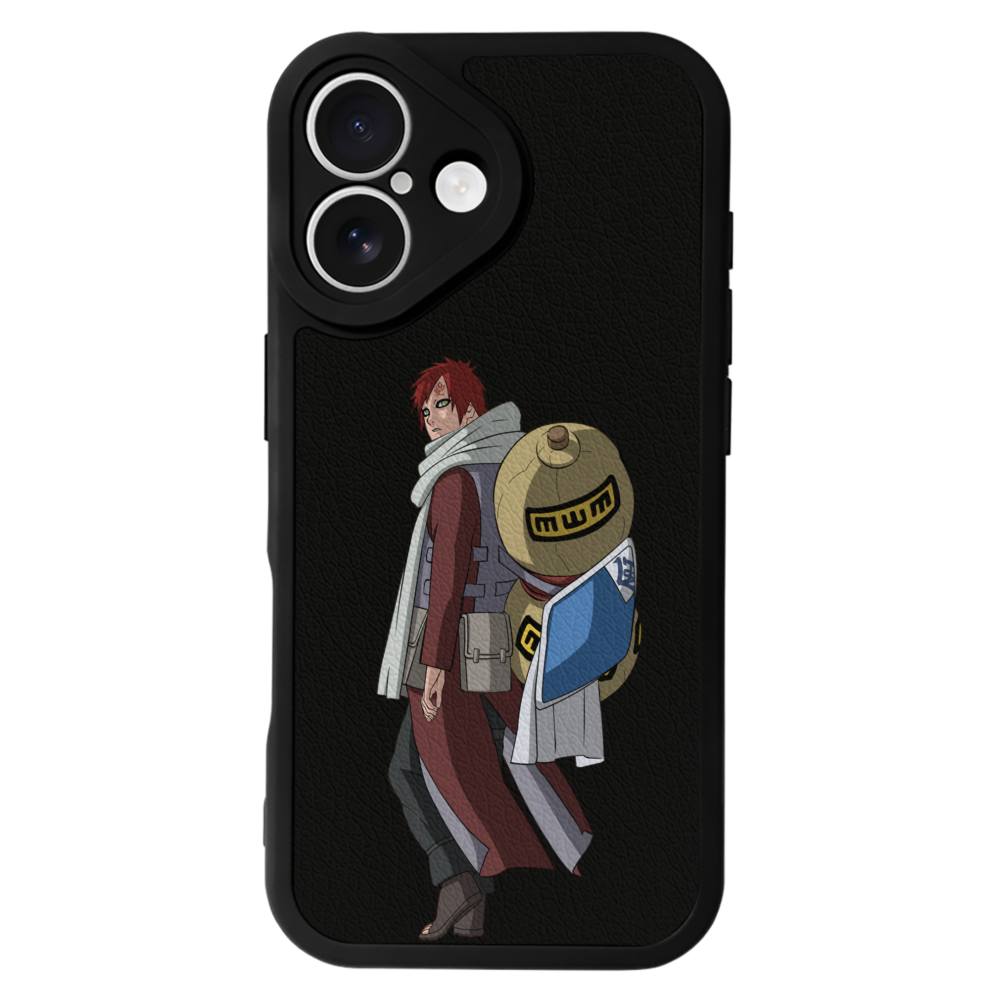 （画像用） NARUTO -ナルト- ガアラ Gaara 【iPhone 16シリーズ対応】シリコンスマホケース（レザー調） 材質：シリコン